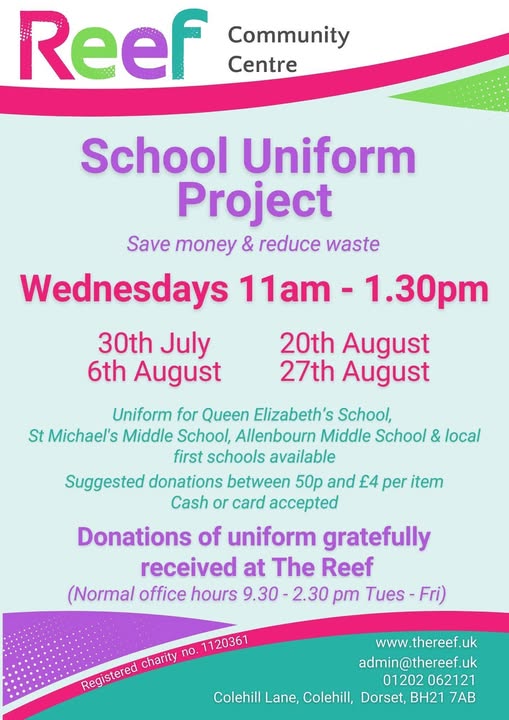 Advert for School Uniform Event